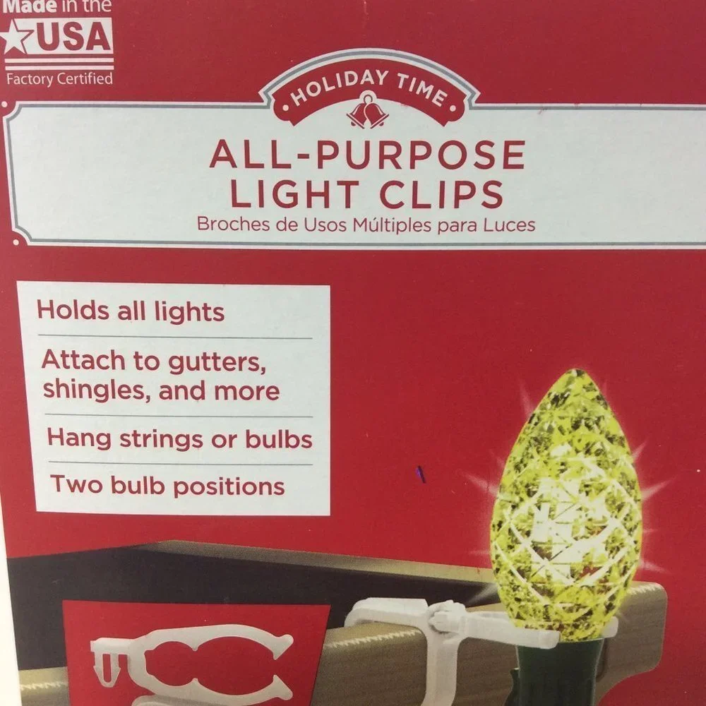 ALL Purpose Light Clips Holders Holiday 100 Pieces
